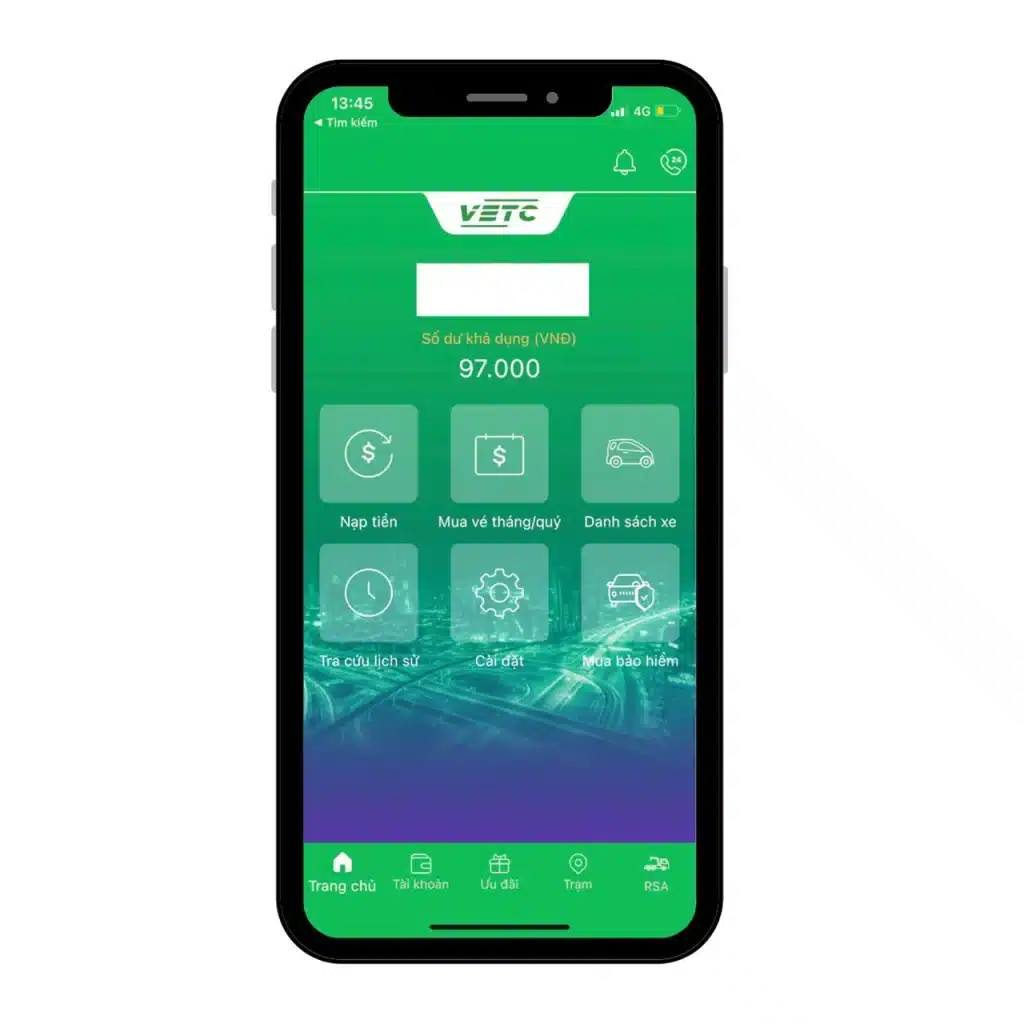 Hướng dẫn nạp tiền VETC - Giá Xe 24H
