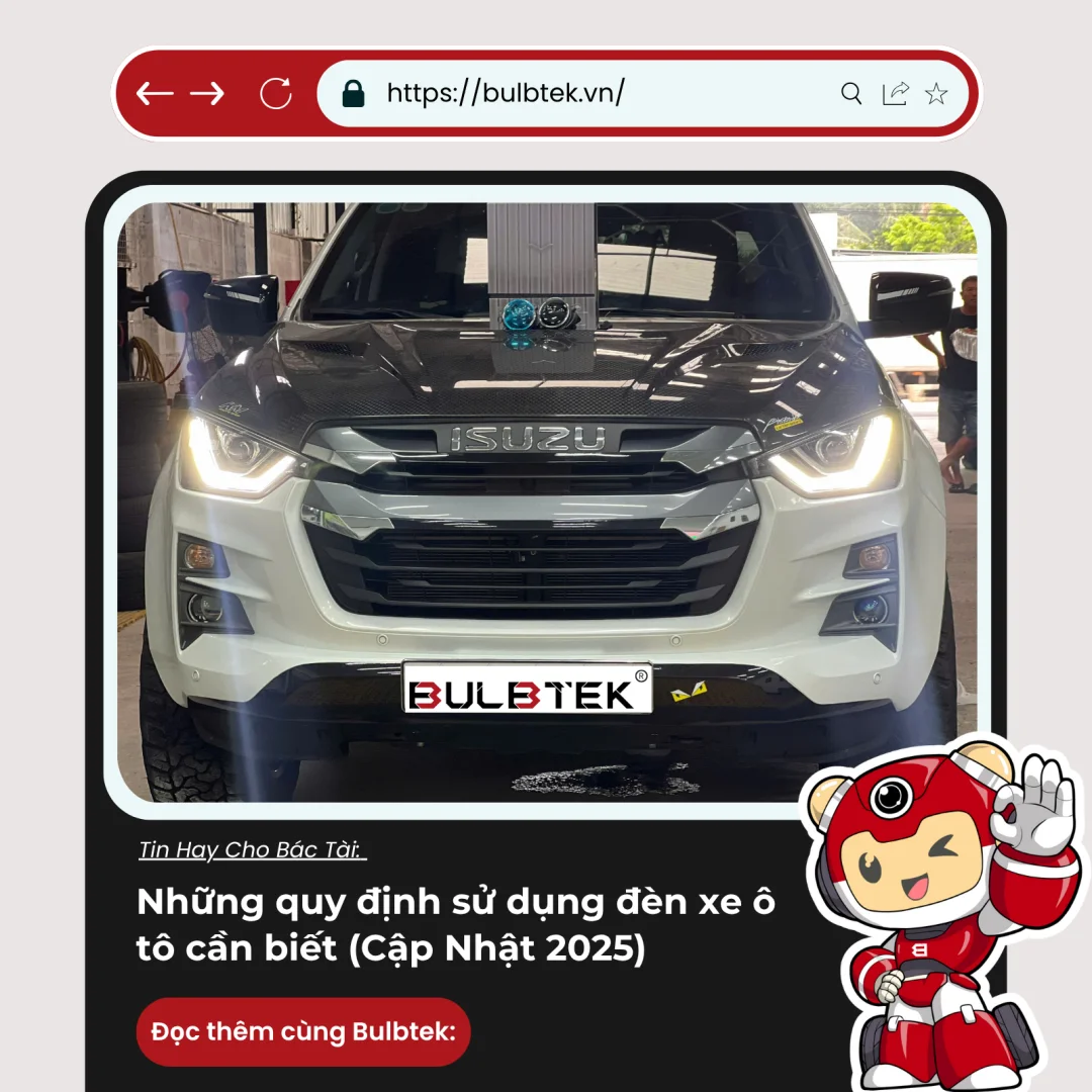 Những quy định sử dụng đèn xe ô tô cần biết (Cập Nhật 2026) - Bulbtek.vn