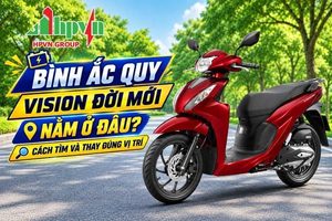 Bình ắc quy xe Vision đời mới nằm ở đâu? Cách tìm và thay đúng vị trí